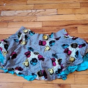 Girl's Cute 2-Layer Fluffy Skirt Japanese Print